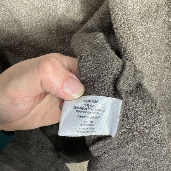 Barefoot Dreams Calypso Wrap Cardigan Womens S/M Stone/Cocoa Ombre Chic Lite - Picture 8 of 11